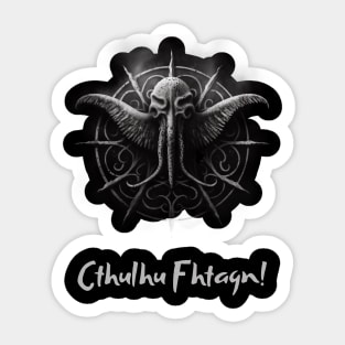 Old Once Cthulhu Ftaghn God Sticker